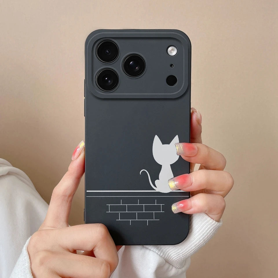 Case For iPhone 17 Air 17 Pro 17 Pro Max Moon Cat Astronaut Antifouling Phone Bumper For iPhone 17 Air 17 Pro 17 Pro Max Capa