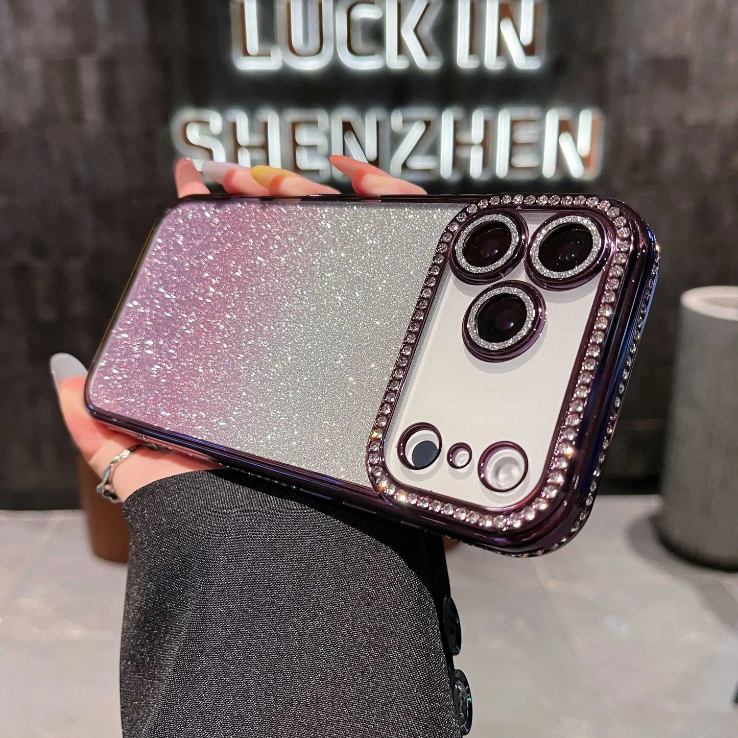 Fashion Diamond Glitter Phone Case For iPhone 17 Pro 17 Air 17 16 15 14 13 12 11 Pro Max Plus Shockproof Women Phone Protection