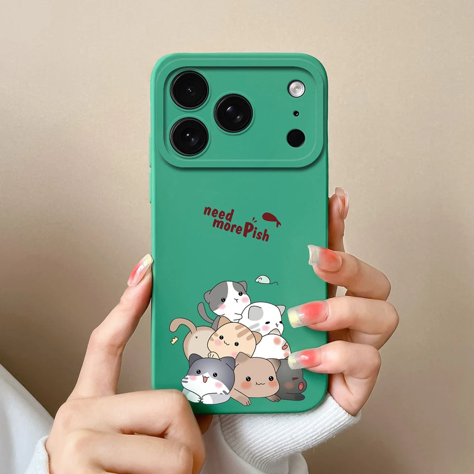 Case For iPhone 17 Air 17 Pro 17 Pro Max Moon Cat Astronaut Antifouling Phone Bumper For iPhone 17 Air 17 Pro 17 Pro Max Capa