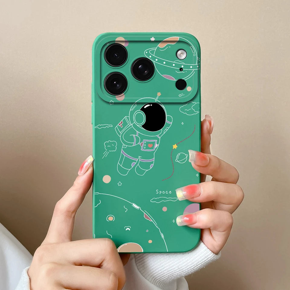 Case For iPhone 17 Air 17 Pro 17 Pro Max Moon Cat Astronaut Antifouling Phone Bumper For iPhone 17 Air 17 Pro 17 Pro Max Capa