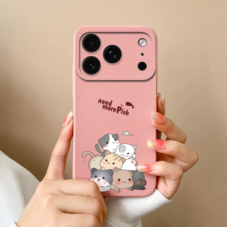 Case For iPhone 17 Air 17 Pro 17 Pro Max Moon Cat Astronaut Antifouling Phone Bumper For iPhone 17 Air 17 Pro 17 Pro Max Capa