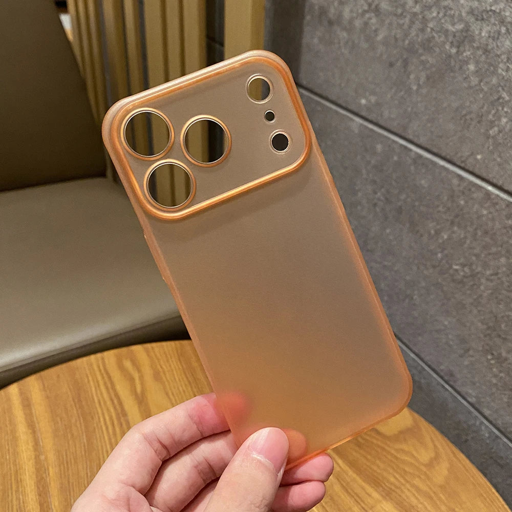 Newest Ultra Thin Frosted Phone Case for iPhone 17 Pro Max 12 13 14 15 16 Pro Max 17Air Plus 0.3mm Slim Matte PP Cover
