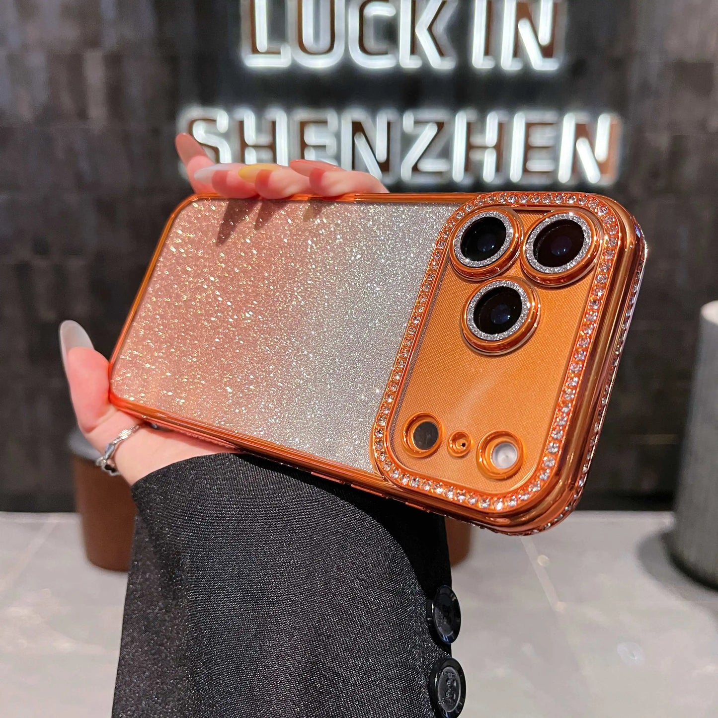 Fashion Diamond Glitter Phone Case For iPhone 17 Pro 17 Air 17 16 15 14 13 12 11 Pro Max Plus Shockproof Women Phone Protection