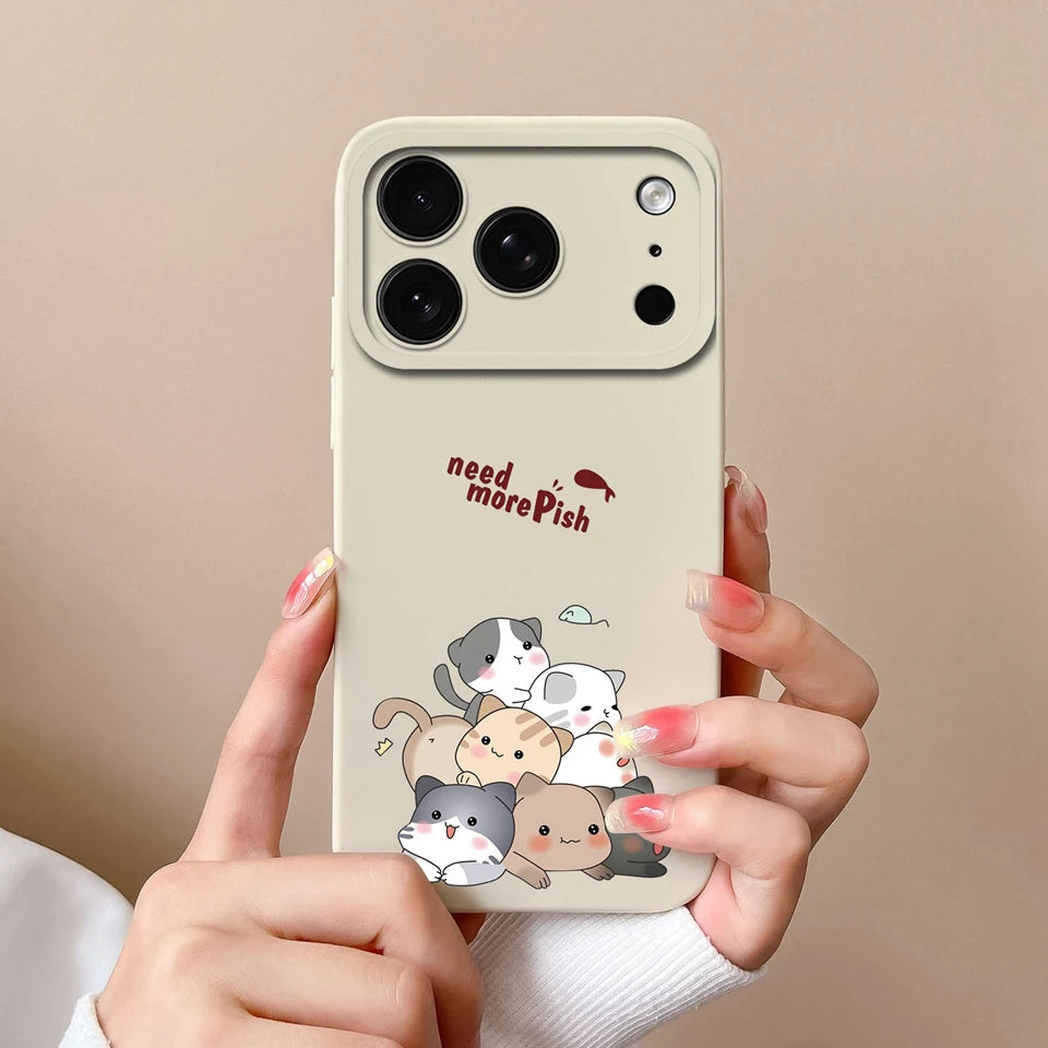 Case For iPhone 17 Air 17 Pro 17 Pro Max Moon Cat Astronaut Antifouling Phone Bumper For iPhone 17 Air 17 Pro 17 Pro Max Capa