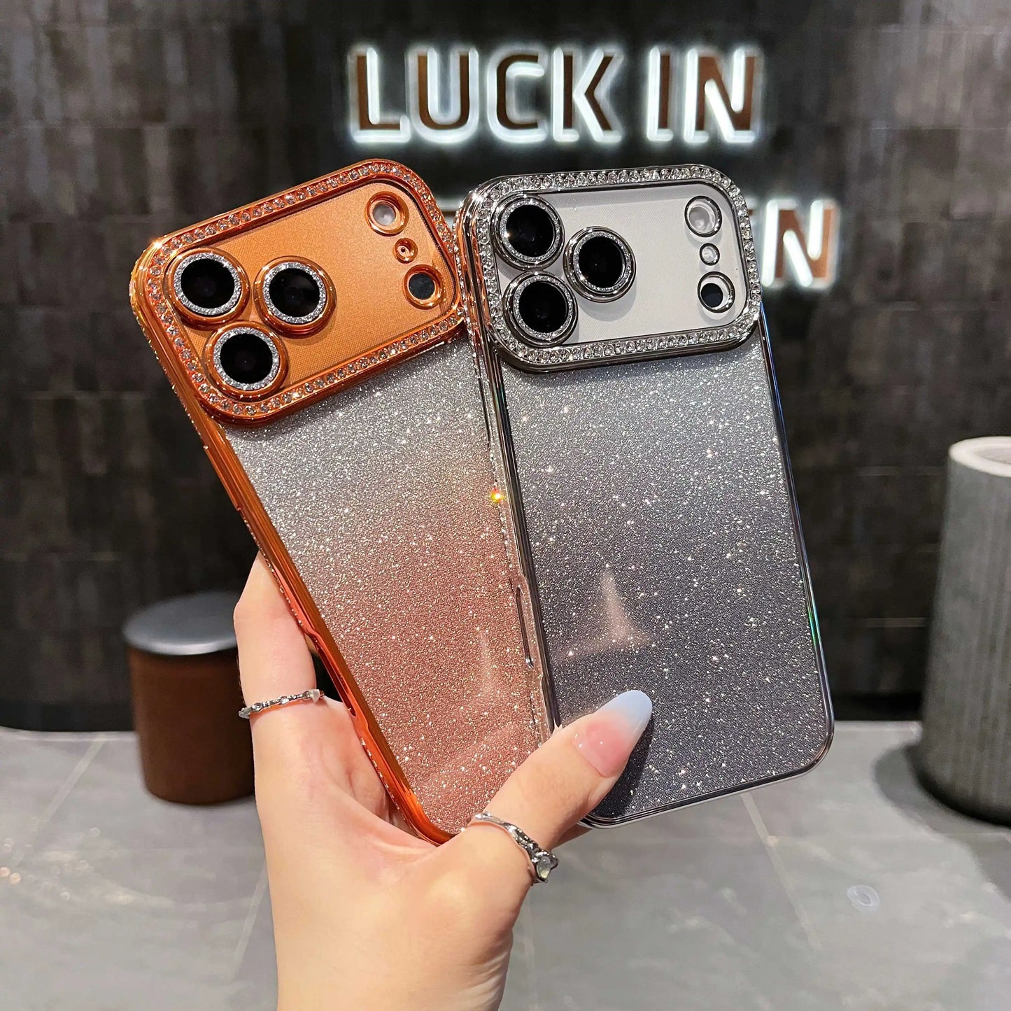 Fashion Diamond Glitter Phone Case For iPhone 17 Pro 17 Air 17 16 15 14 13 12 11 Pro Max Plus Shockproof Women Phone Protection