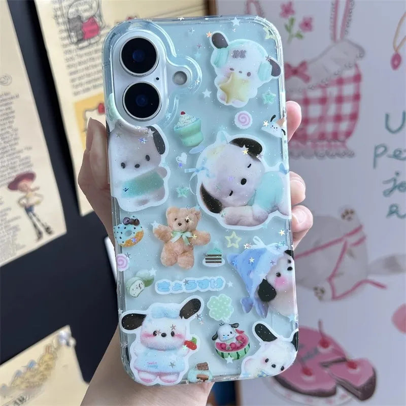 Shining Hellos Kitty Kuromis Melodys Phone Case For iPhone 17 16 16e 15 14 13 12 11 Mini Pro Max X XR XSMax Air Plus Back Cover