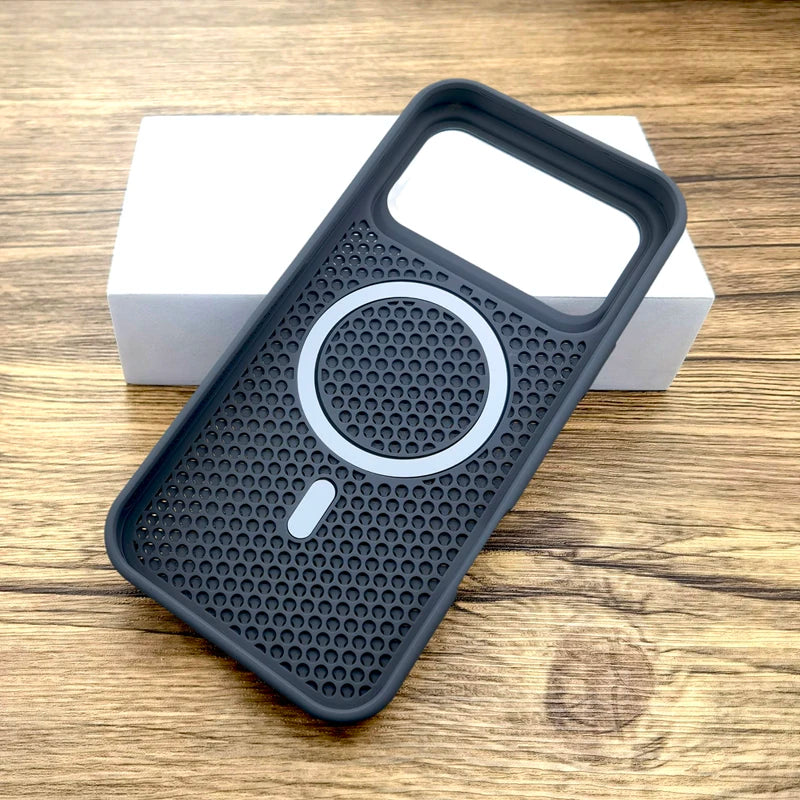Luxury Dissipate Heat Hard Case For iPhone 17 Air 16 15 14 13 12 Pro Max 17Pro iPhone17 Mag Safe Magsafe Wireless Charge Cover