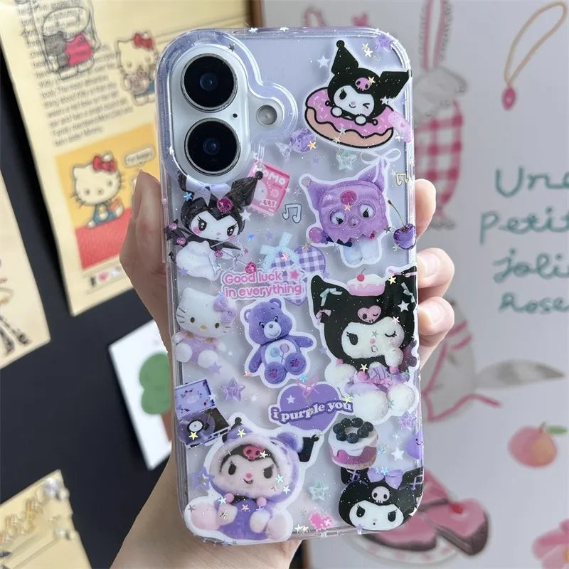 Shining Hellos Kitty Kuromis Melodys Phone Case For iPhone 17 16 16e 15 14 13 12 11 Mini Pro Max X XR XSMax Air Plus Back Cover