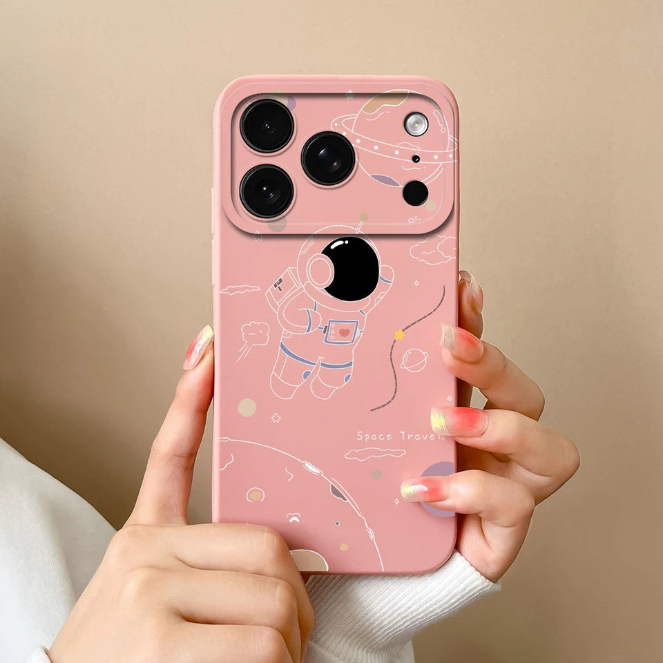 Case For iPhone 17 Air 17 Pro 17 Pro Max Moon Cat Astronaut Antifouling Phone Bumper For iPhone 17 Air 17 Pro 17 Pro Max Capa