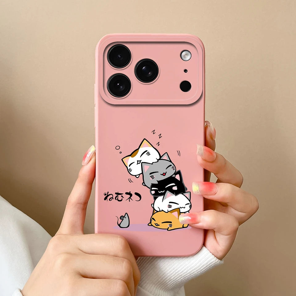 Case For iPhone 17 Air 17 Pro 17 Pro Max Moon Cat Astronaut Antifouling Phone Bumper For iPhone 17 Air 17 Pro 17 Pro Max Capa