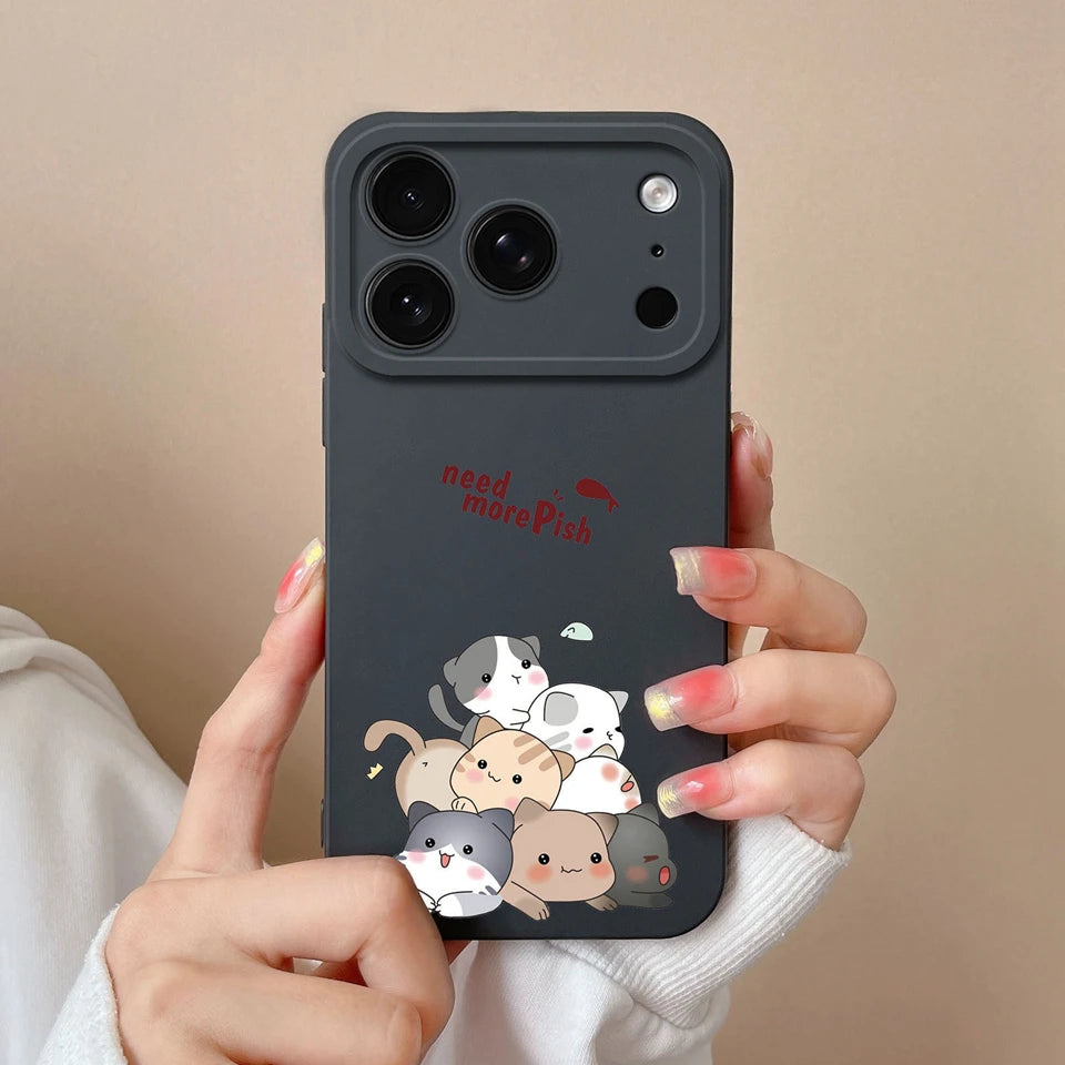 Case For iPhone 17 Air 17 Pro 17 Pro Max Moon Cat Astronaut Antifouling Phone Bumper For iPhone 17 Air 17 Pro 17 Pro Max Capa