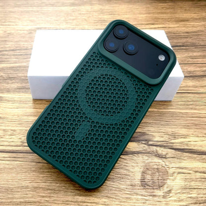 Luxury Dissipate Heat Hard Case For iPhone 17 Air 16 15 14 13 12 Pro Max 17Pro iPhone17 Mag Safe Magsafe Wireless Charge Cover