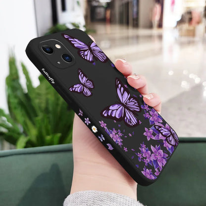 Purple Butterflies Phone Case For iPhone 17 17 Air 16 15 14 13 12 11 Pro Max Mini X XR XS MAX Cover