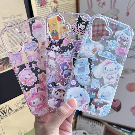 Shining Hellos Kitty Kuromis Melodys Phone Case For iPhone 17 16 16e 15 14 13 12 11 Mini Pro Max X XR XSMax Air Plus Back Cover