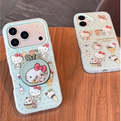 Korean Cute 3D Mobile Phone Cover For iphone 17 pro max 16 Pro 15 14 Pro Max 13 Case Kawaii Hello Kitty Cartoon Shockproof Cases