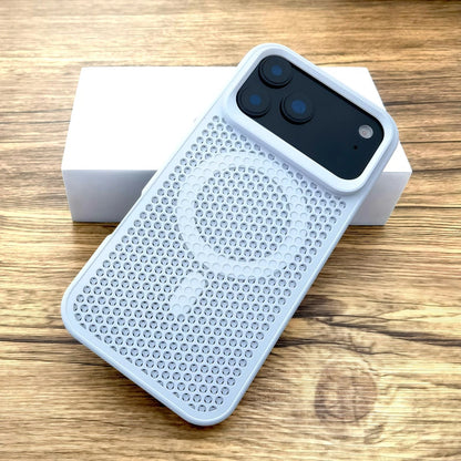 Luxury Dissipate Heat Hard Case For iPhone 17 Air 16 15 14 13 12 Pro Max 17Pro iPhone17 Mag Safe Magsafe Wireless Charge Cover