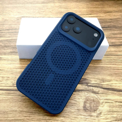 Luxury Dissipate Heat Hard Case For iPhone 17 Air 16 15 14 13 12 Pro Max 17Pro iPhone17 Mag Safe Magsafe Wireless Charge Cover