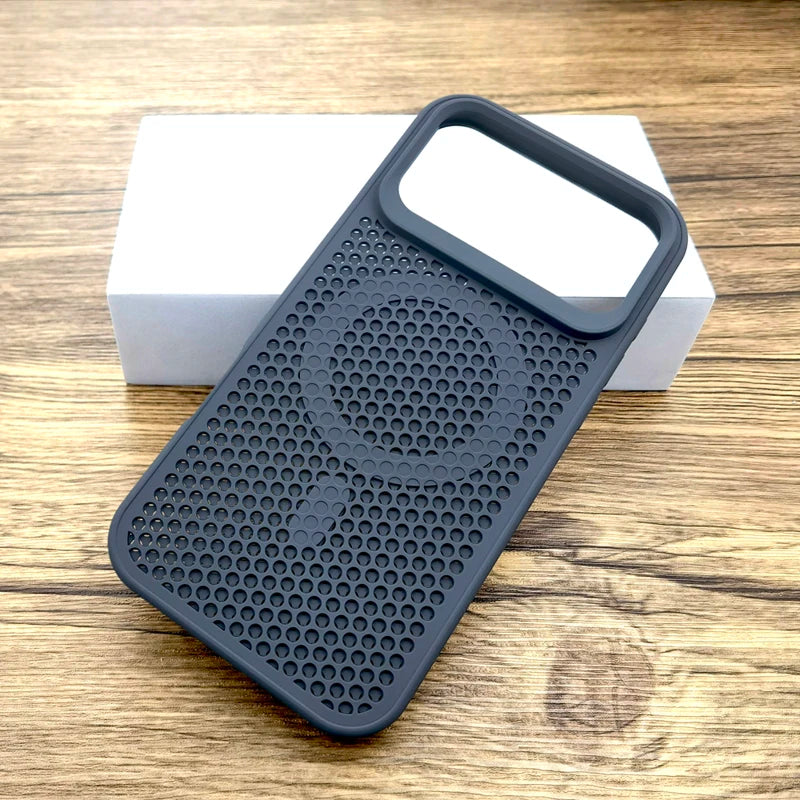 Luxury Dissipate Heat Hard Case For iPhone 17 Air 16 15 14 13 12 Pro Max 17Pro iPhone17 Mag Safe Magsafe Wireless Charge Cover