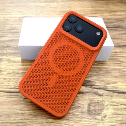 Luxury Dissipate Heat Hard Case For iPhone 17 Air 16 15 14 13 12 Pro Max 17Pro iPhone17 Mag Safe Magsafe Wireless Charge Cover