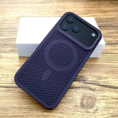 Luxury Dissipate Heat Hard Case For iPhone 17 Air 16 15 14 13 12 Pro Max 17Pro iPhone17 Mag Safe Magsafe Wireless Charge Cover