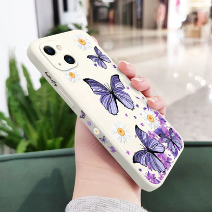 Purple Butterflies Phone Case For iPhone 17 17 Air 16 15 14 13 12 11 Pro Max Mini X XR XS MAX Cover
