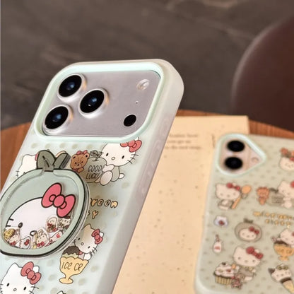 Korean Cute 3D Mobile Phone Cover For iphone 17 pro max 16 Pro 15 14 Pro Max 13 Case Kawaii Hello Kitty Cartoon Shockproof Cases