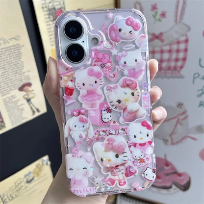 Shining Hellos Kitty Kuromis Melodys Phone Case For iPhone 17 16 16e 15 14 13 12 11 Mini Pro Max X XR XSMax Air Plus Back Cover